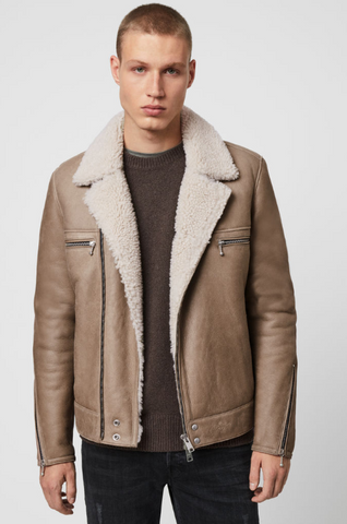 COLEMAN SHEARLING BIKER JACKET