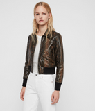 PASCAO OBA LEATHER BOMBER JACKET