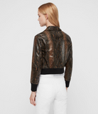 PASCAO OBA LEATHER BOMBER JACKET